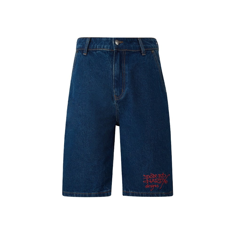Battle Dragon Denim Short - Indigo