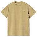 Short Sleeve Script Embroidered T-Shirt  - Agate/White