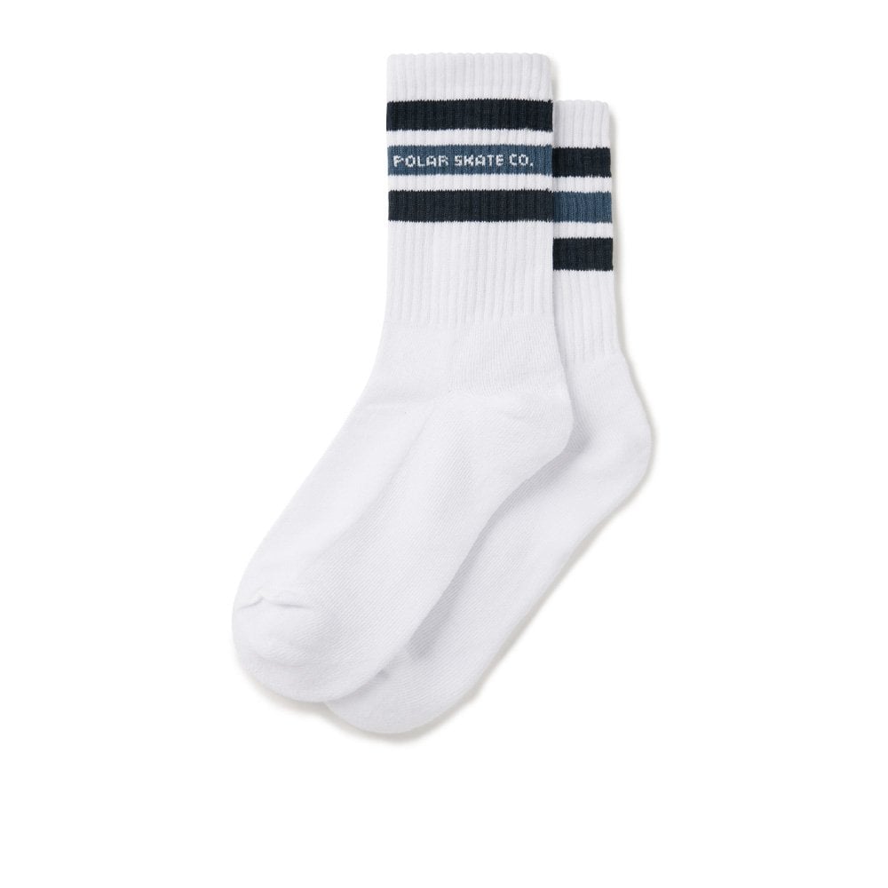 Fat Stripe Sock - White/Blue