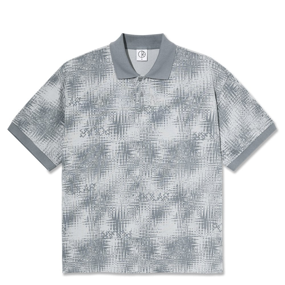 Scribble Surf Polo Shirt - Silver