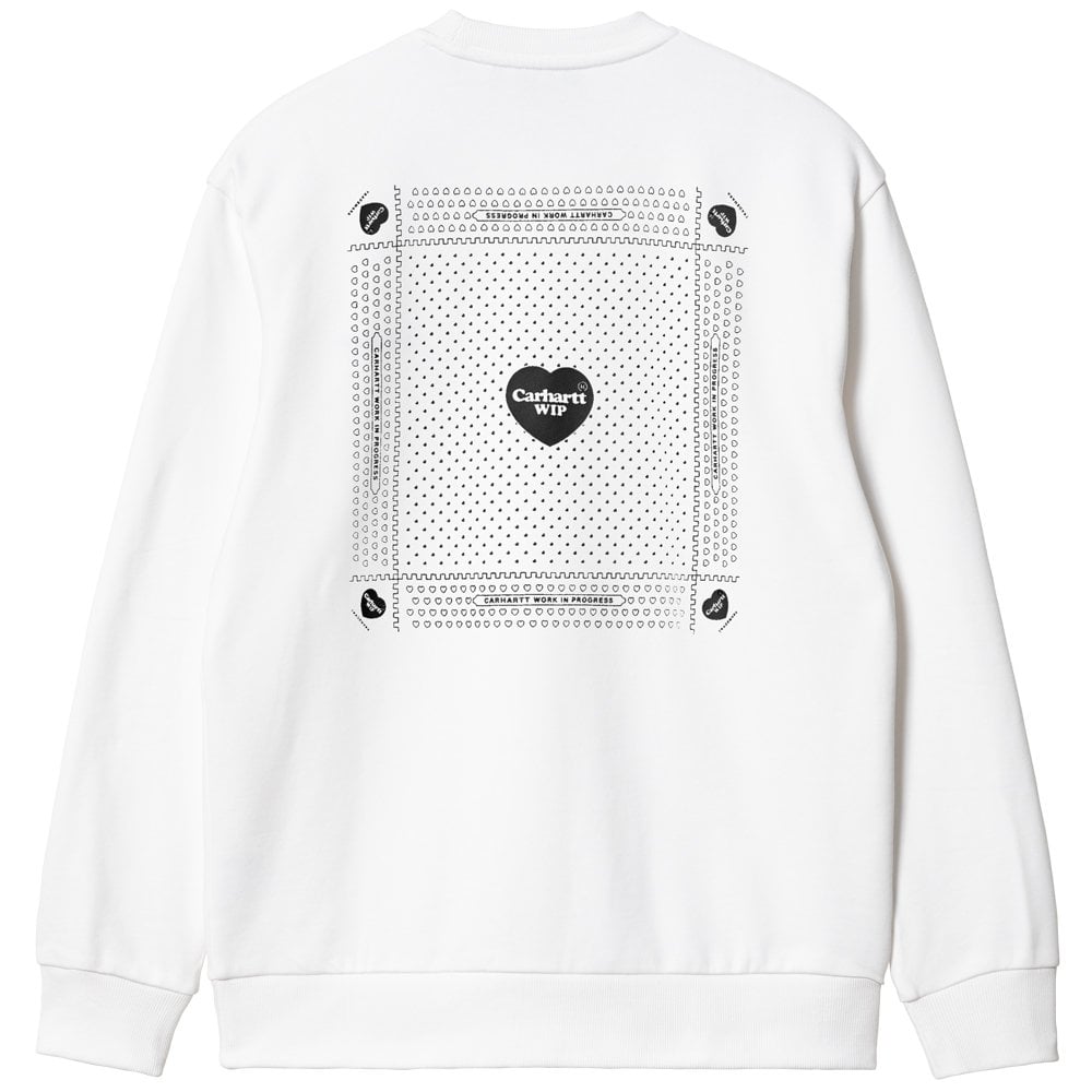 Heart Bandana Sweatshirt - White/Black