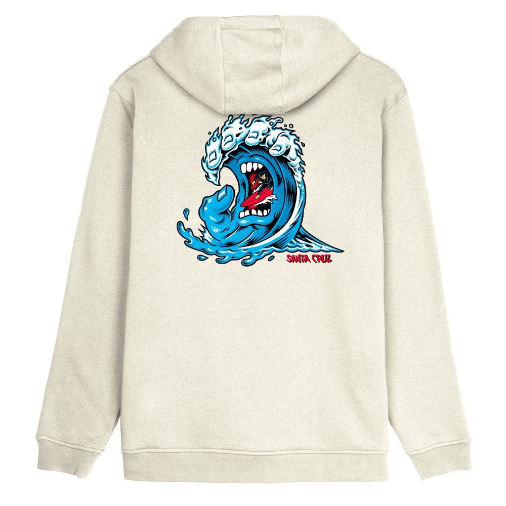 Screaming Wave Hoodie - Light Grey