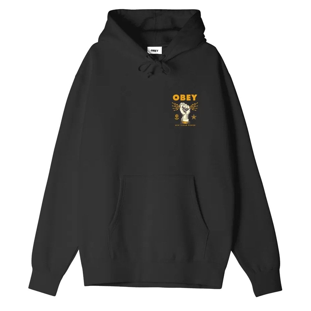 New Clear Power Box Fit Heavyweight Hoodie - Black