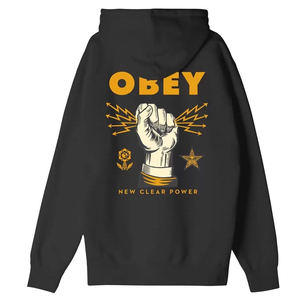 New Clear Power Box Fit Heavyweight Hoodie - Black