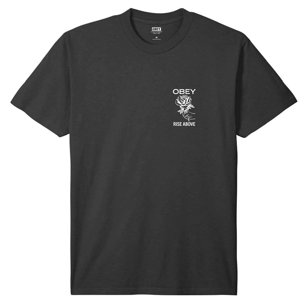 Rise Above Rose T-Shirt - Vintage Blk