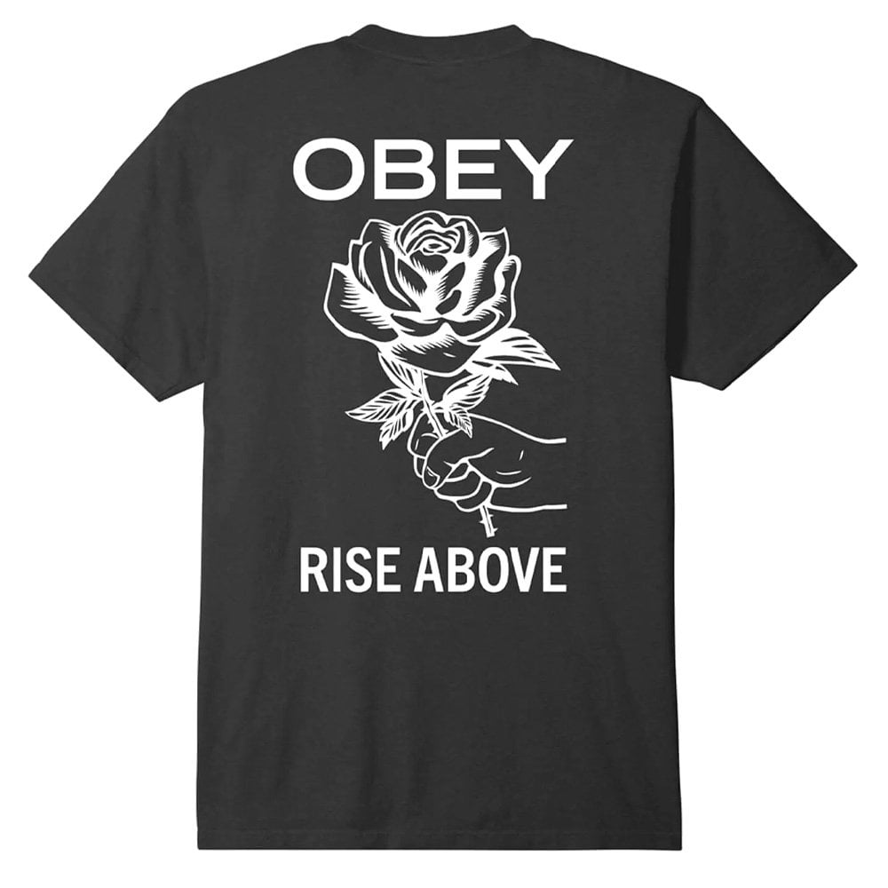 Rise Above Rose T-Shirt - Vintage Blk