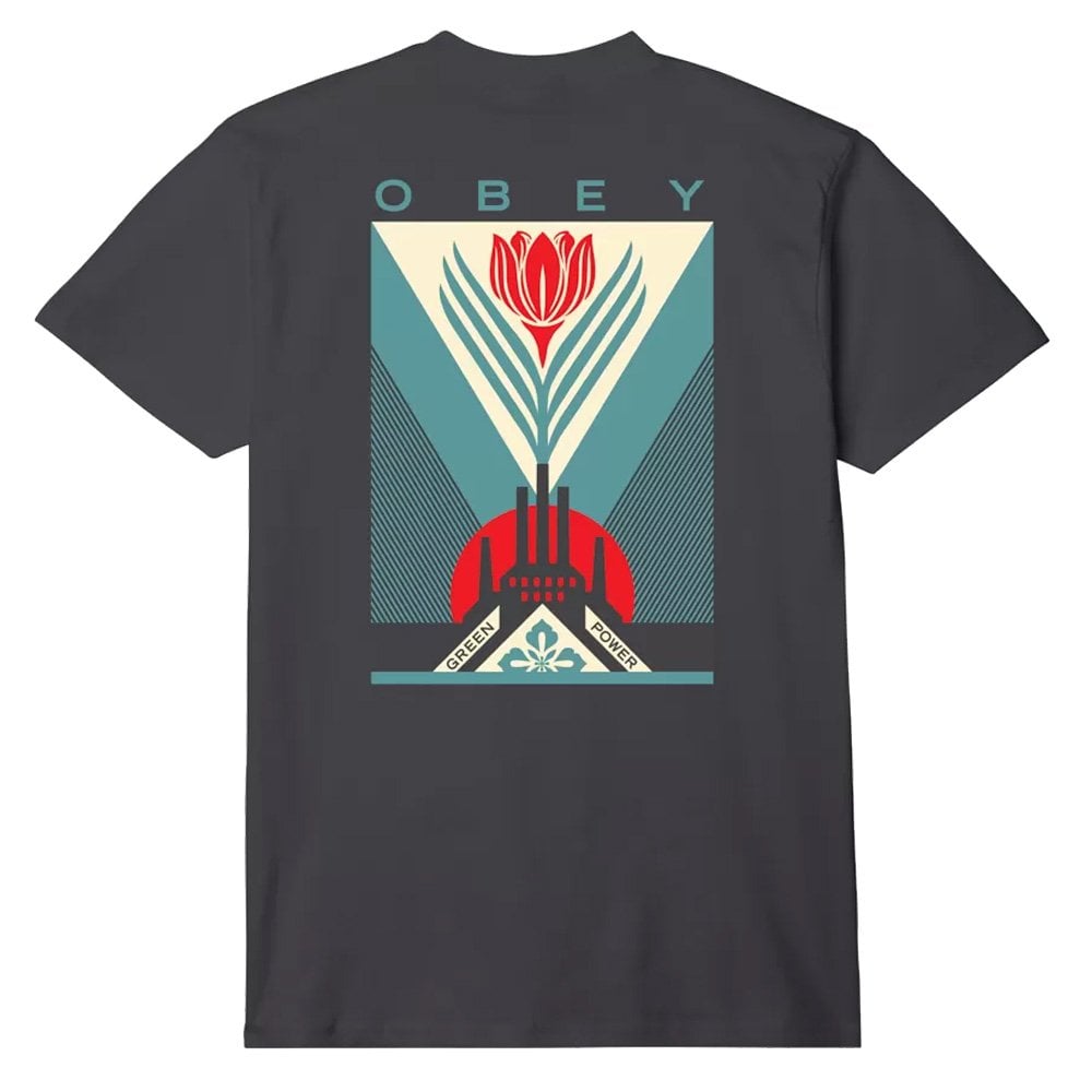 Green Power Factory T-Shirt - Black