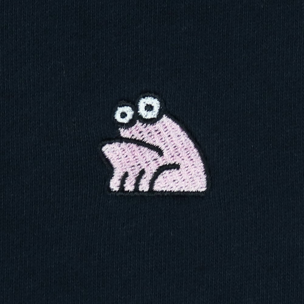 Sad Mini Embroidered Crewneck - Navy