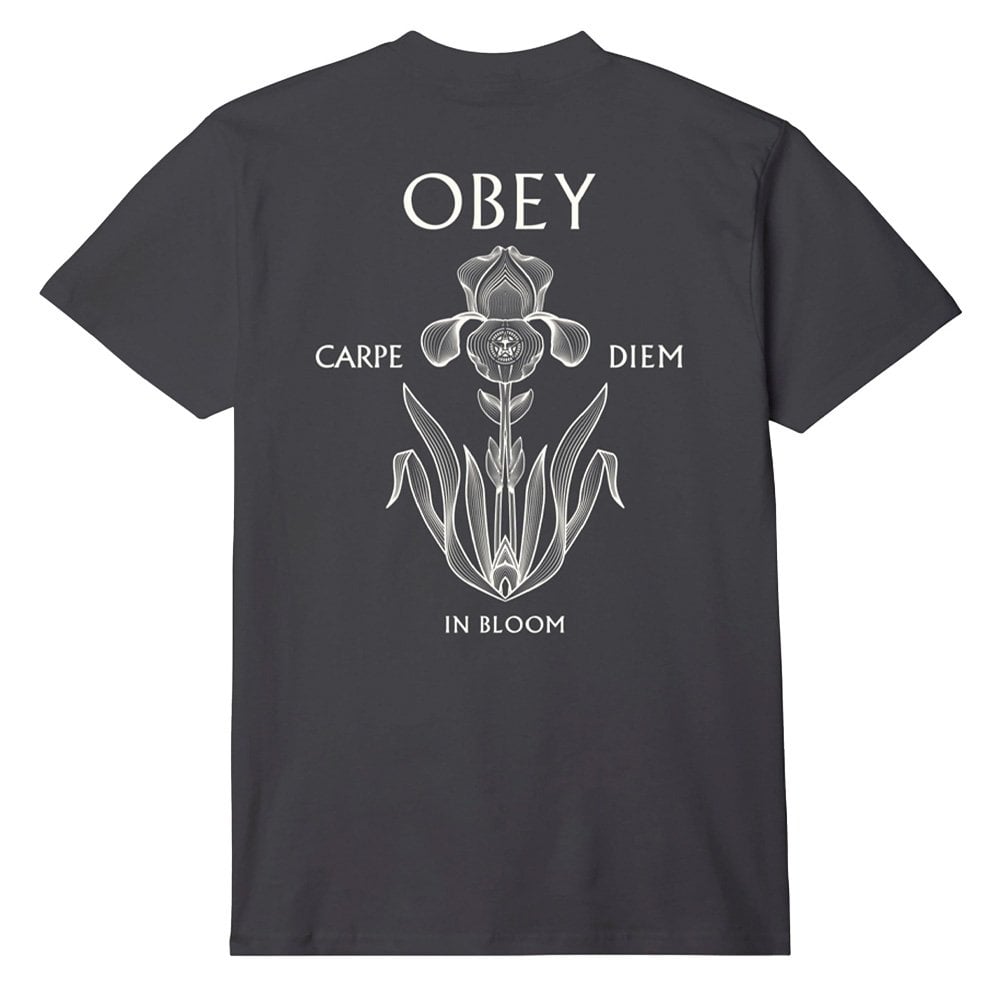 Iris In Bloom T-Shirt - Black