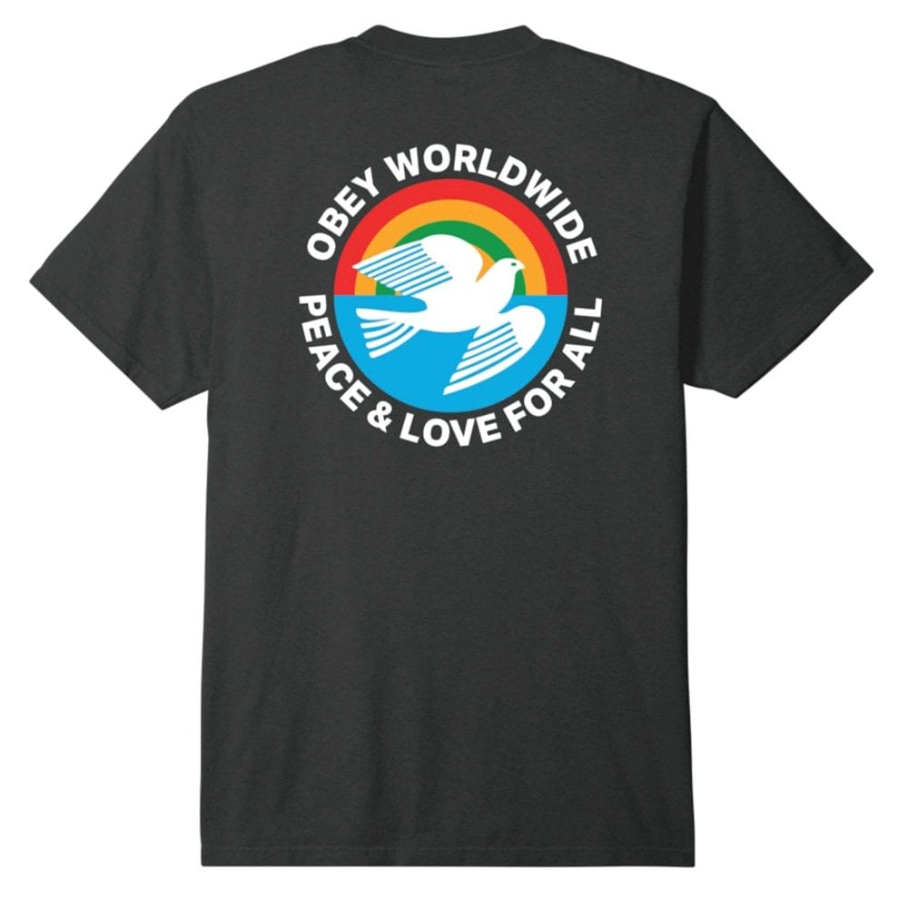 Peace And Love For All T-Shirt - Vintage Blk