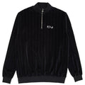 Velour Zip Sweatshirt - Black