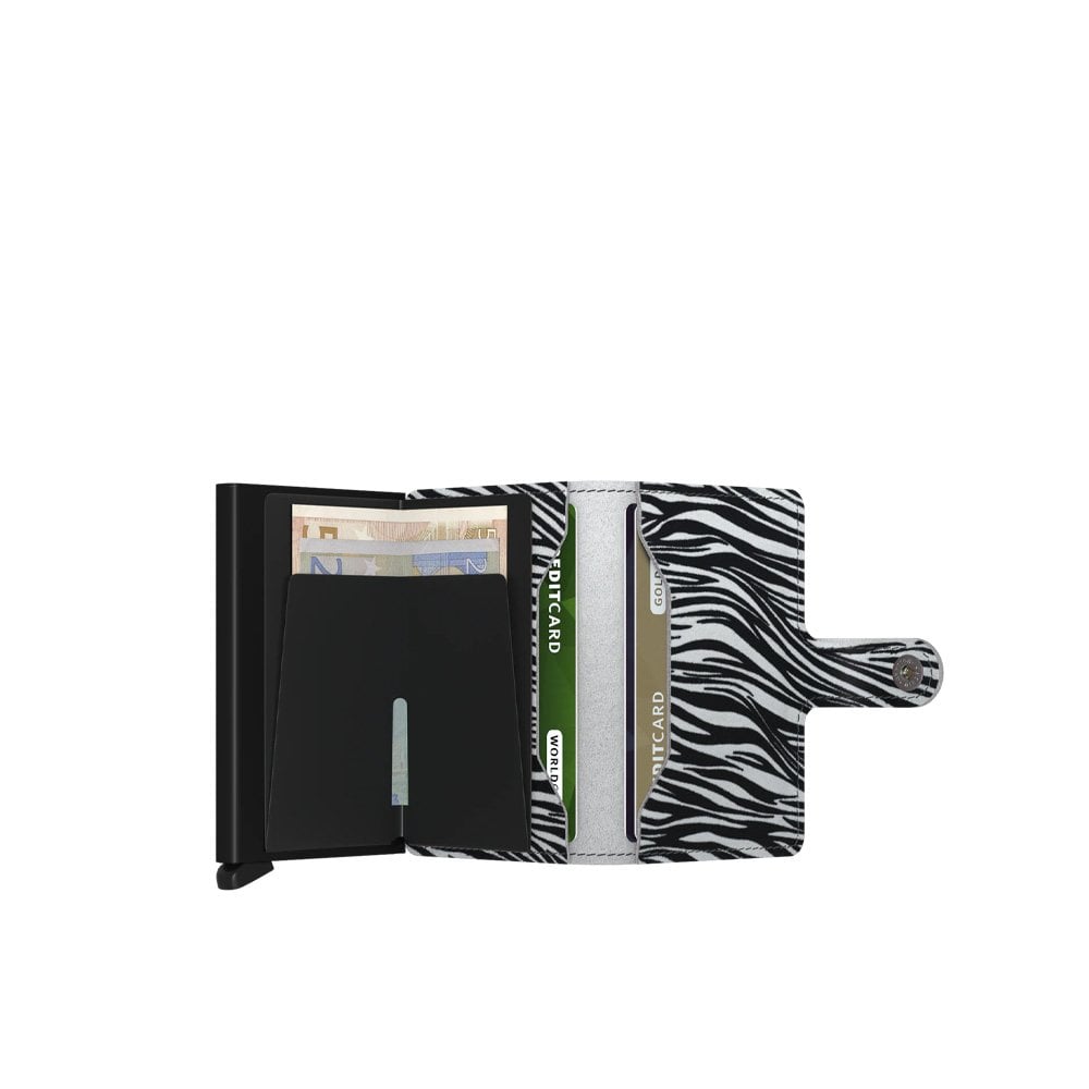 Mini Wallet Zebra - Light Grey