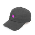 Sad Embroidered Cap - Charcoal/Pnk