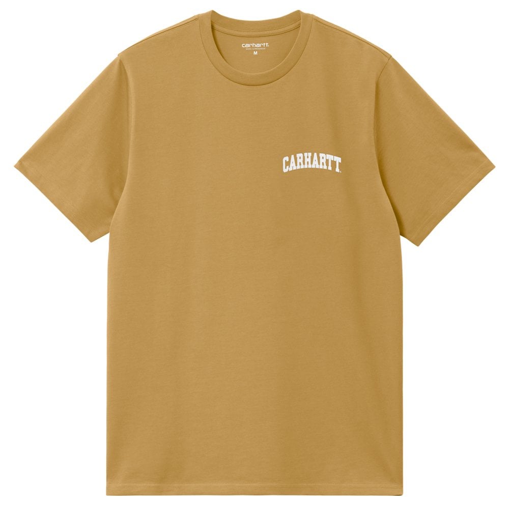 University Script T-Shirt - Bourbon/Wht