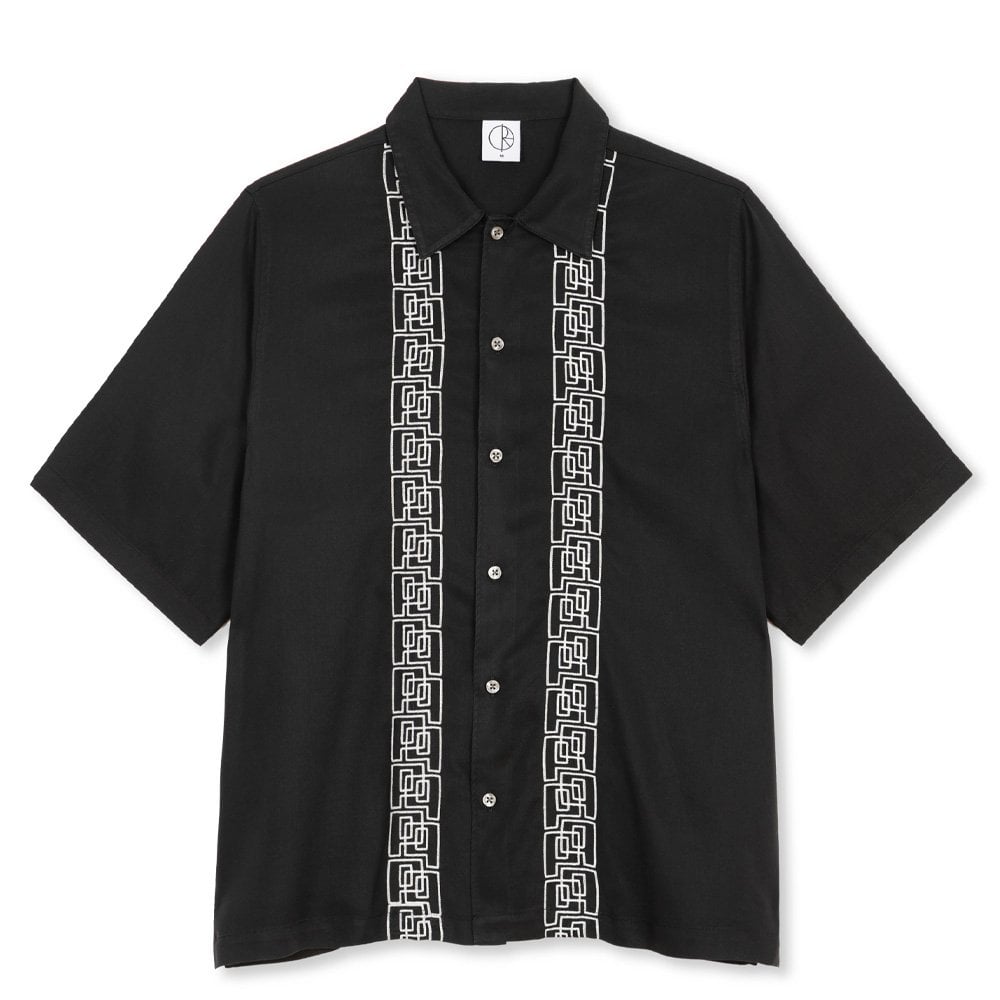 Double P Bowling Shirt - Black/White