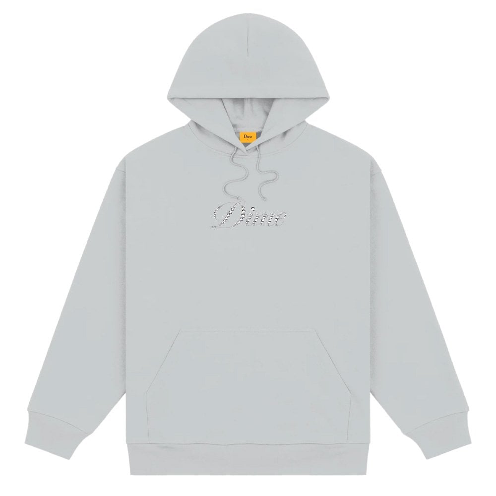 Icy Cursive Hoodie - Stone Silver