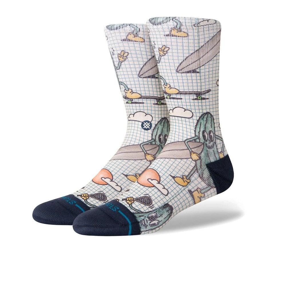 Feeling Pickled Crew Socks - Cream