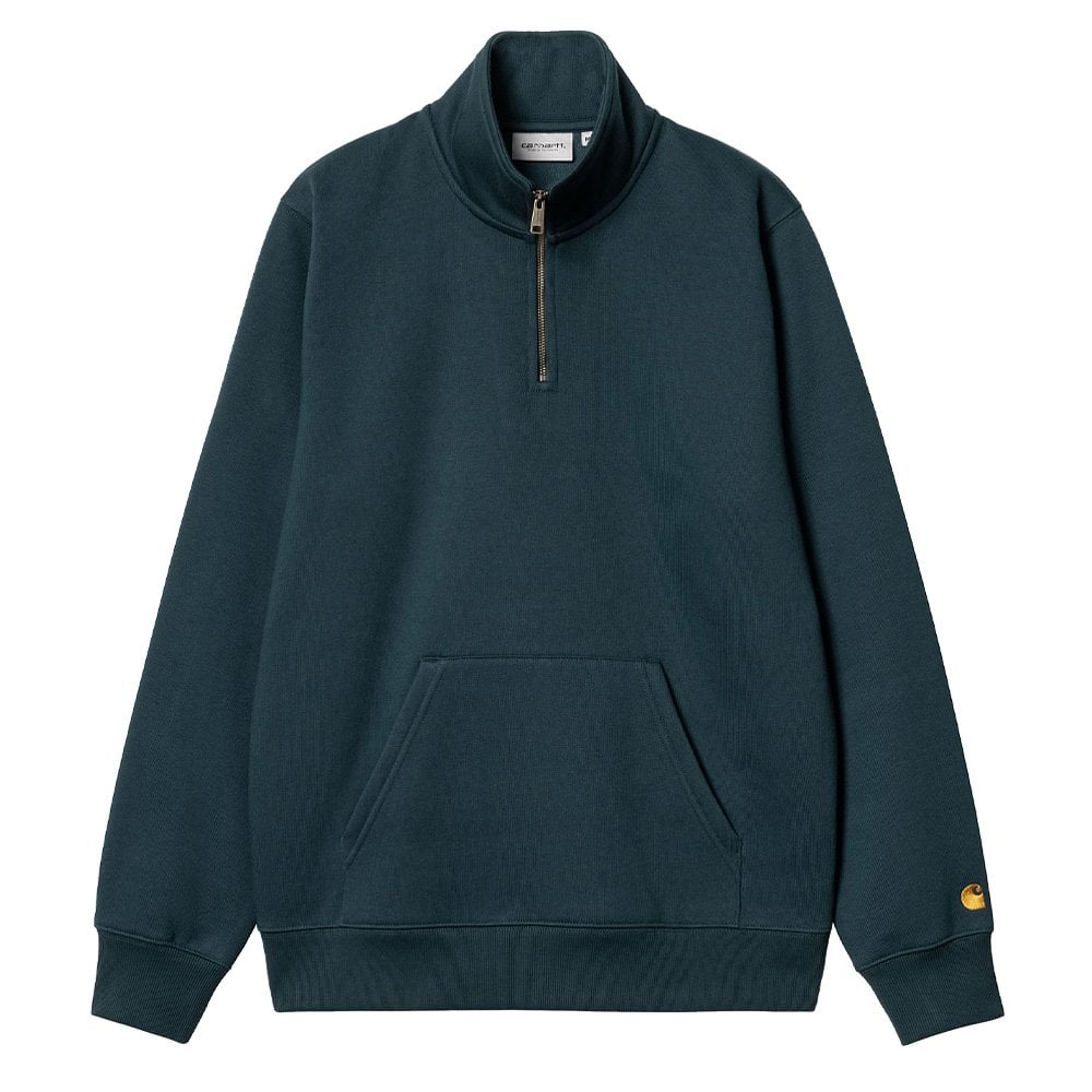 Chase Neck Zip Sweatshirt - Duck Blue