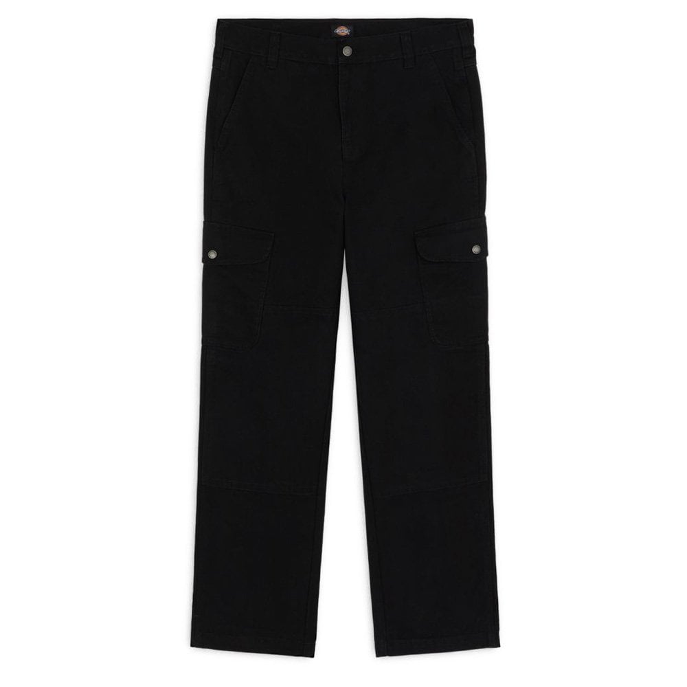 Duck Canvas Cargo Trousers - Black