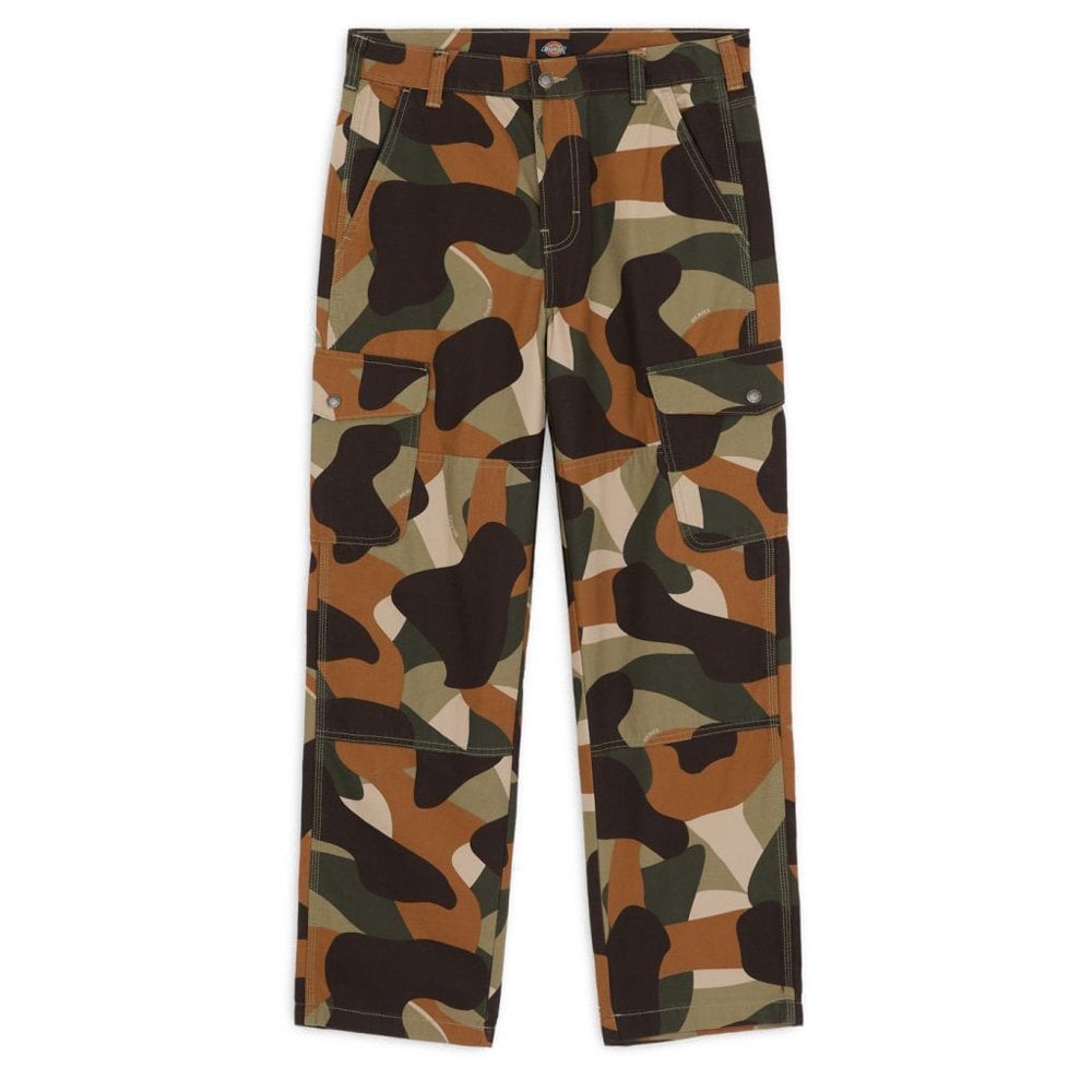 Duck Canvas Camo Cargo Trousers - Imperial Grn