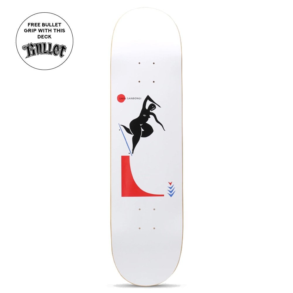 Shin Sanbongi Backside Noseblunt Deck - White