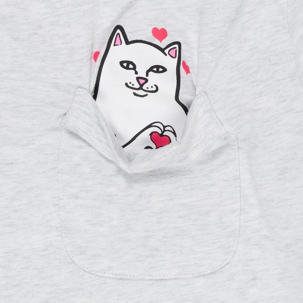 Nermal Loves Pocket T-Shirt  - Ash Heather