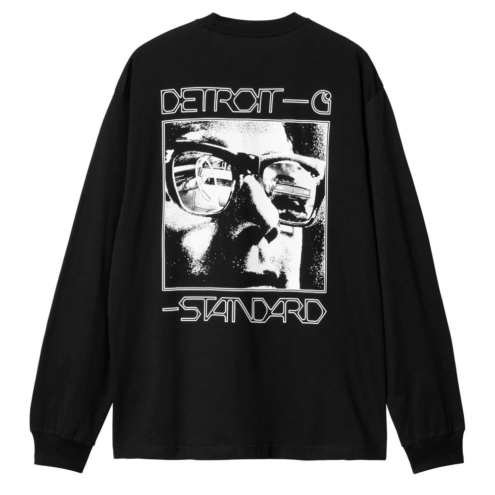 Detroit Standard Long Sleeve T-Shirt - Black/White