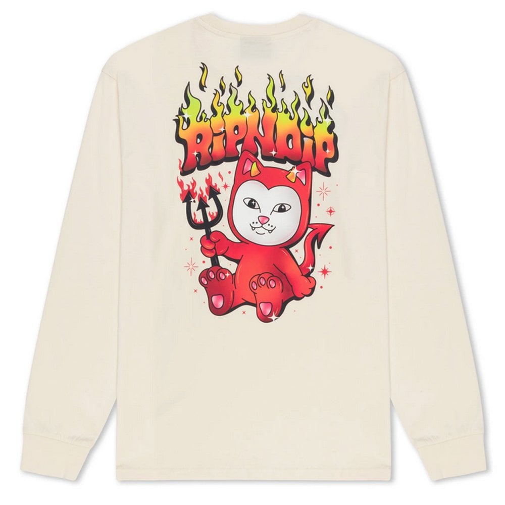 Scary Cute Long Sleeve T-Shirt - Natural