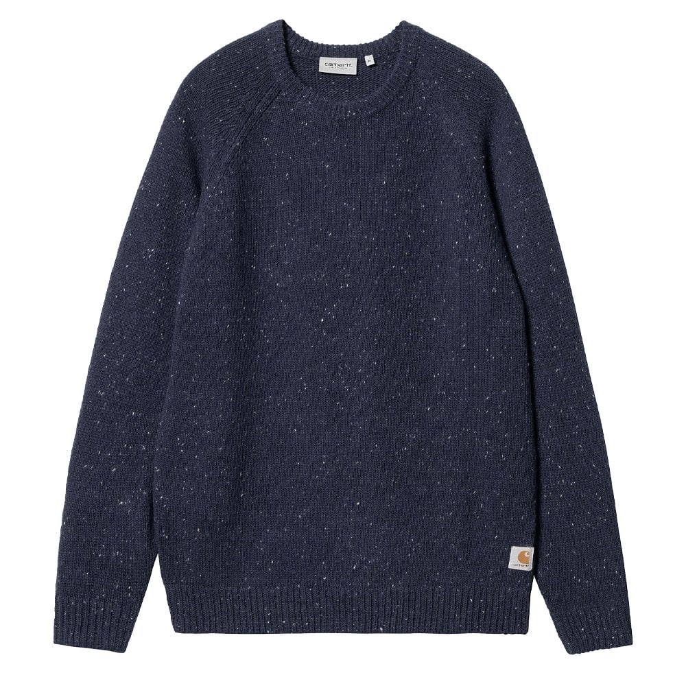 Anglistic Knitted Sweatshirt - Airforce Blu