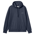 Hooded Script Embroidery Sweatshirt - Af Blue/Wht