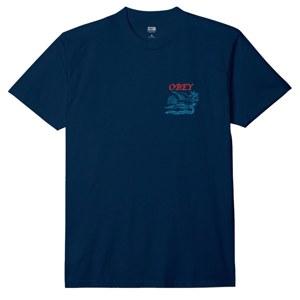 Peace Delivery Dove T-Shirt  - Navy