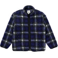 Shadow Plaid Sherpa Jacket - Purple