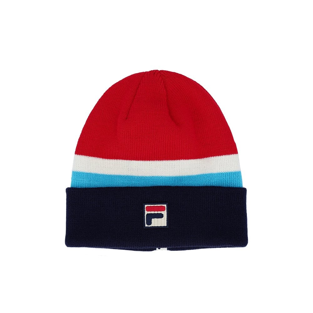 Mase Fine Knit Turnup Beanie - Fila Navy