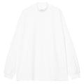 Script Mock Long Sleeve T-Shirt  - White