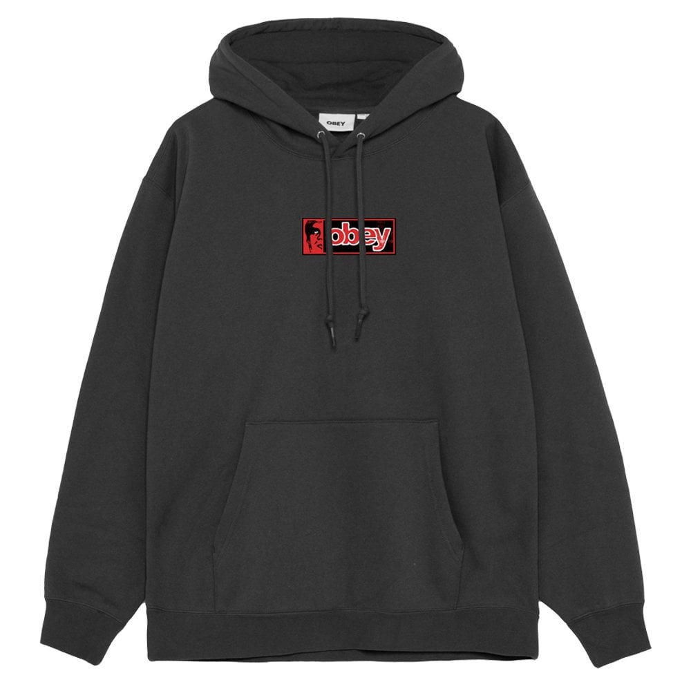 Half Icon Pullover Hood - Black