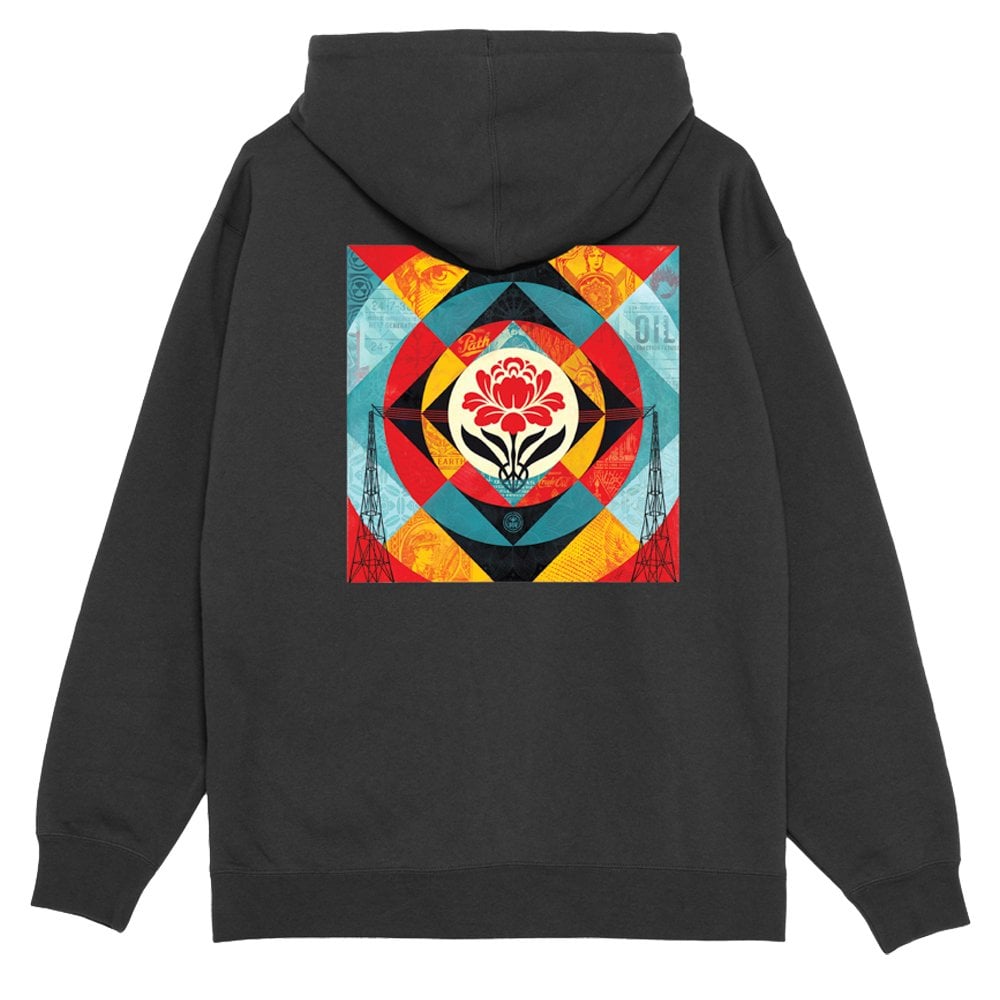 Geometric Power Pullover Hood - Black