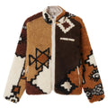Moroccan Rug Sherpa Jacket - Brown Multi