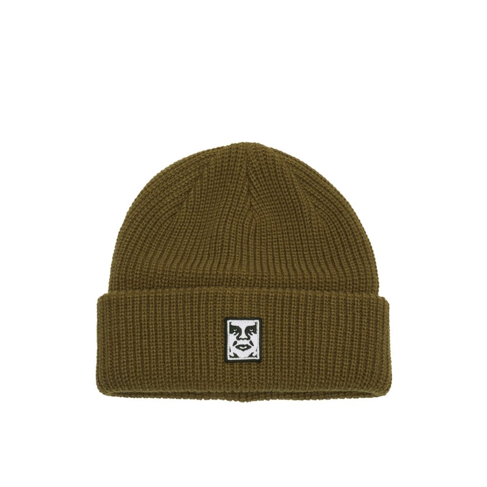 Mid Icon Patch Cuff Beanie - Dull Army