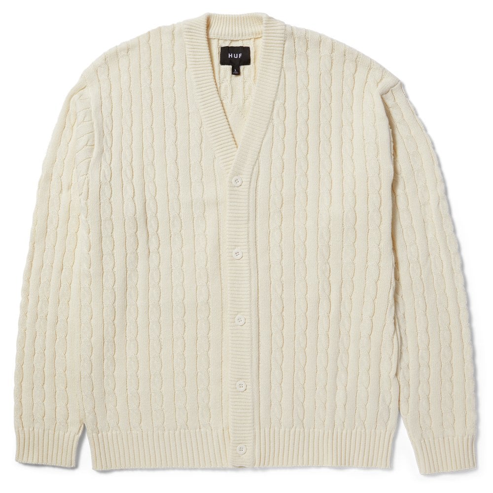 Triple Triangle Jacquard Cardigan - Natural