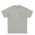 Short Sleeve Script Embroidered T-Shirt - Grey Hea/Blk