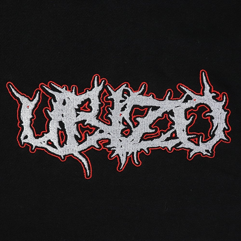 Alloy Embroidered Hood - Black