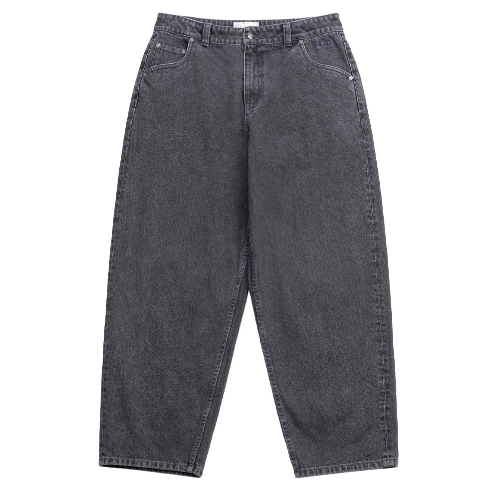 Classic Baggy Denim Pants - Faded Black