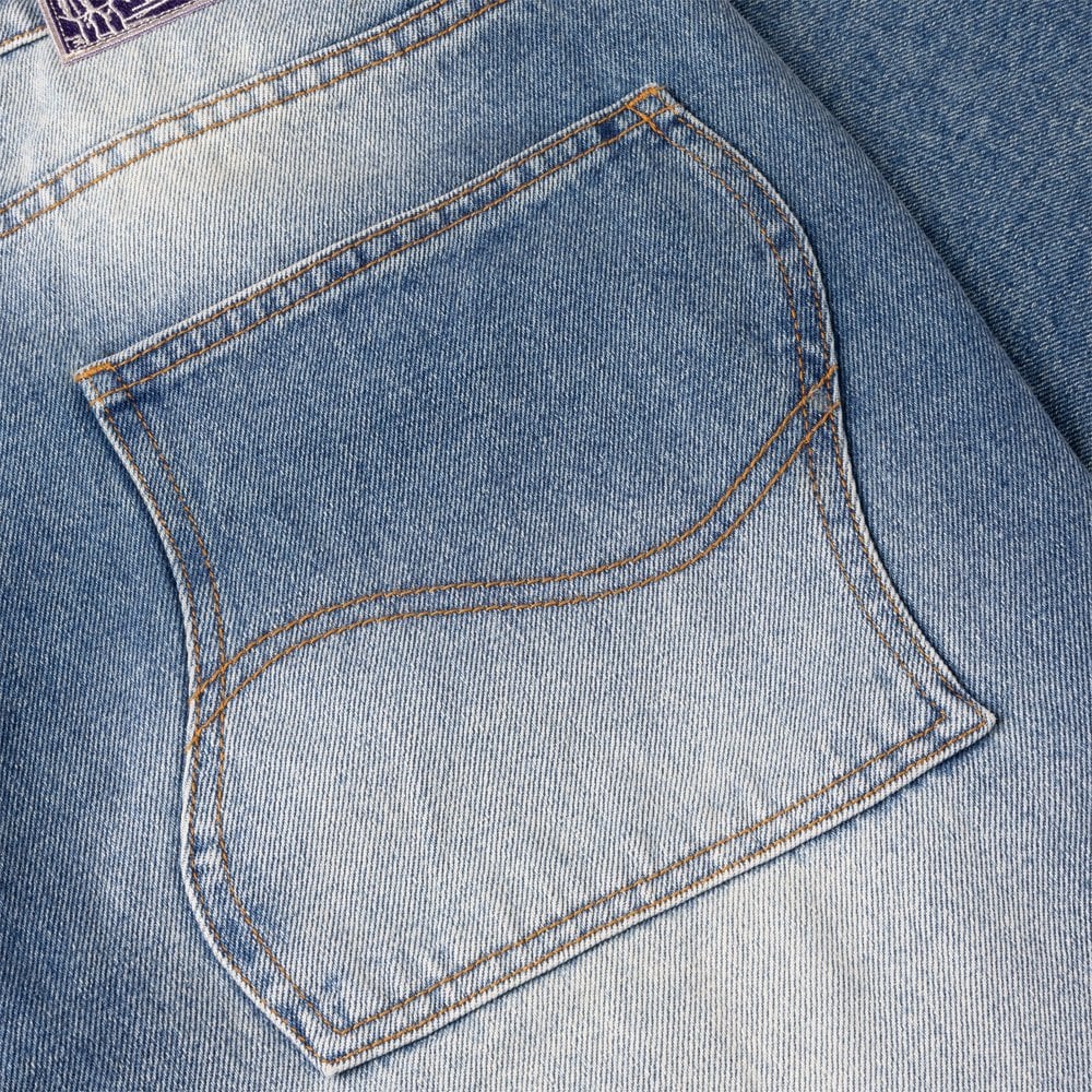 Classic Baggy Denim Pants - Sand Indigo
