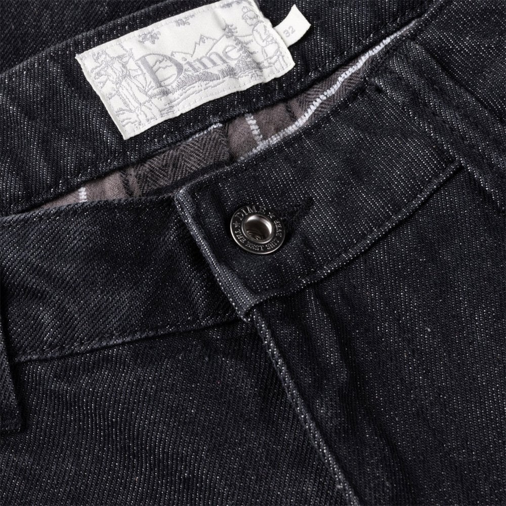Secret Baggy Denim Pants - Black Washed