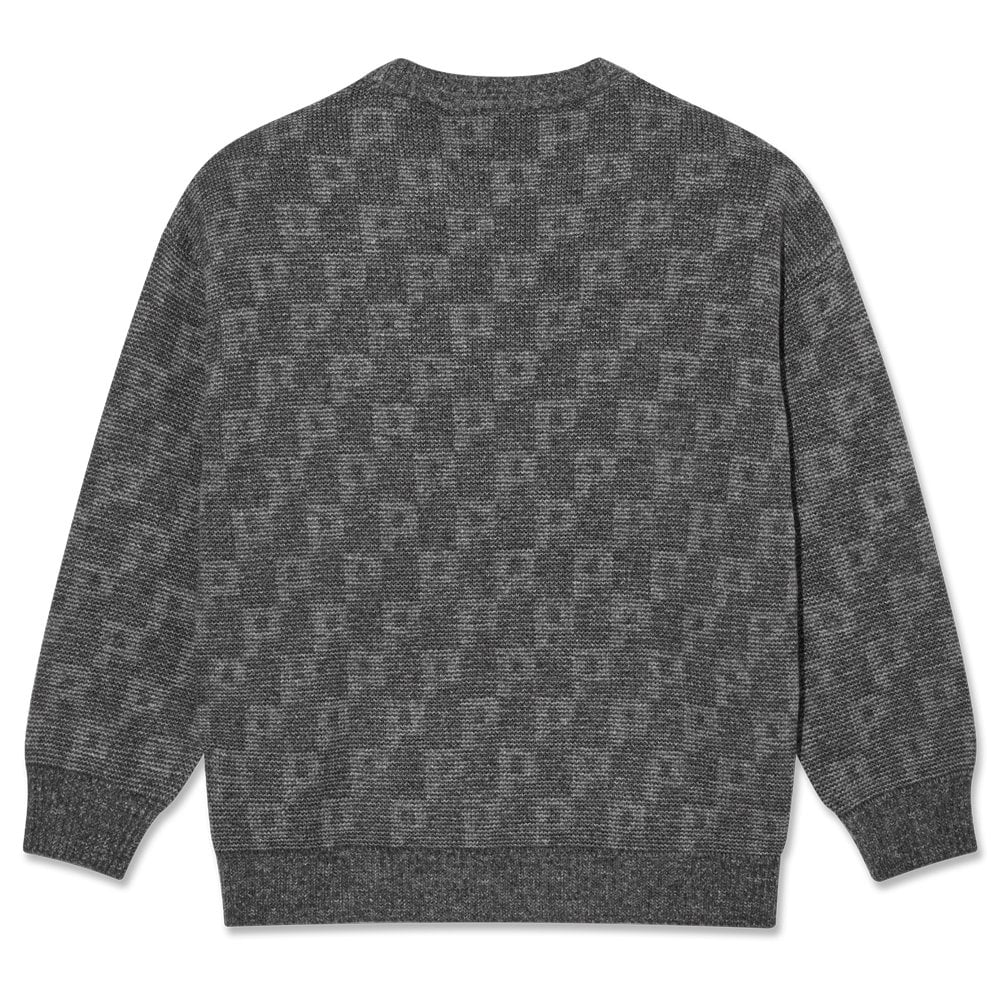 George P Pattern Knitted Sweatshirt - P Grey