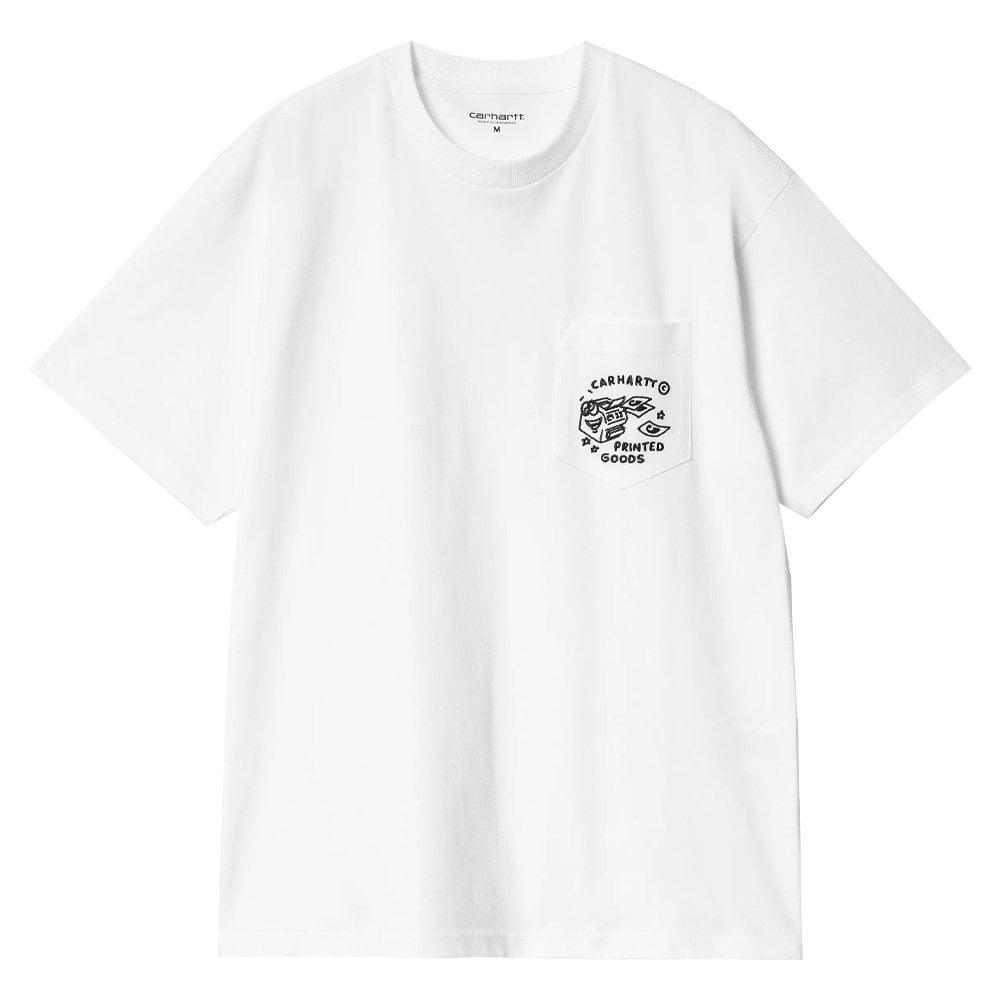 Fragments Pocket T-Shirt - White/Black