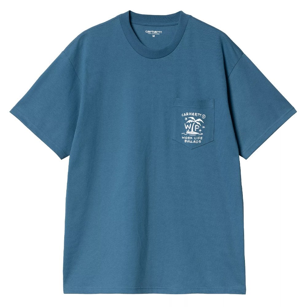 Fragments Pocket T-Shirt - Sodalite/Wht