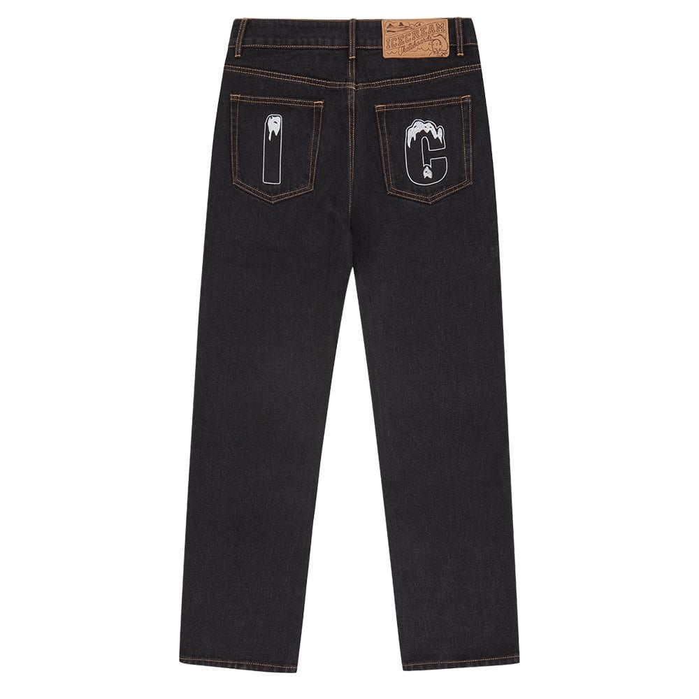 Rhinestone Running Dog Pant  - Black