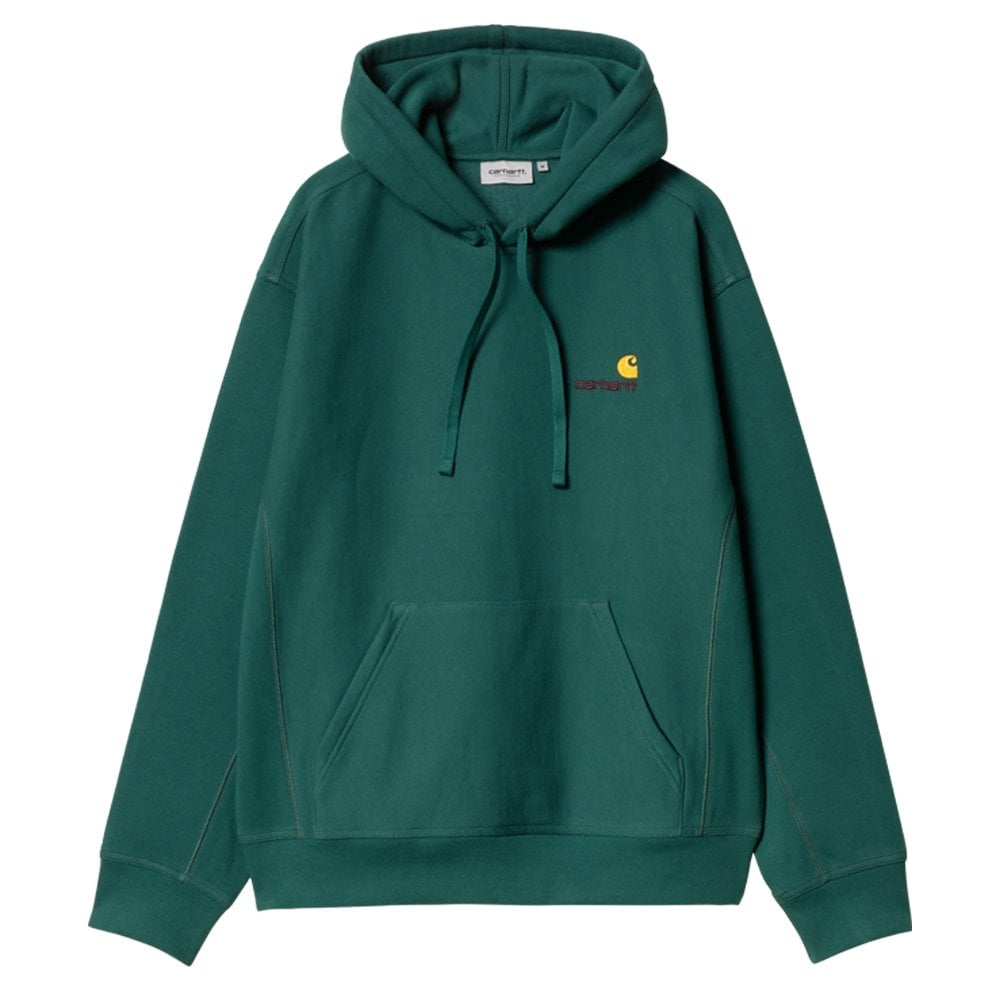 Hooded American Script Sweatshirt - Malachite