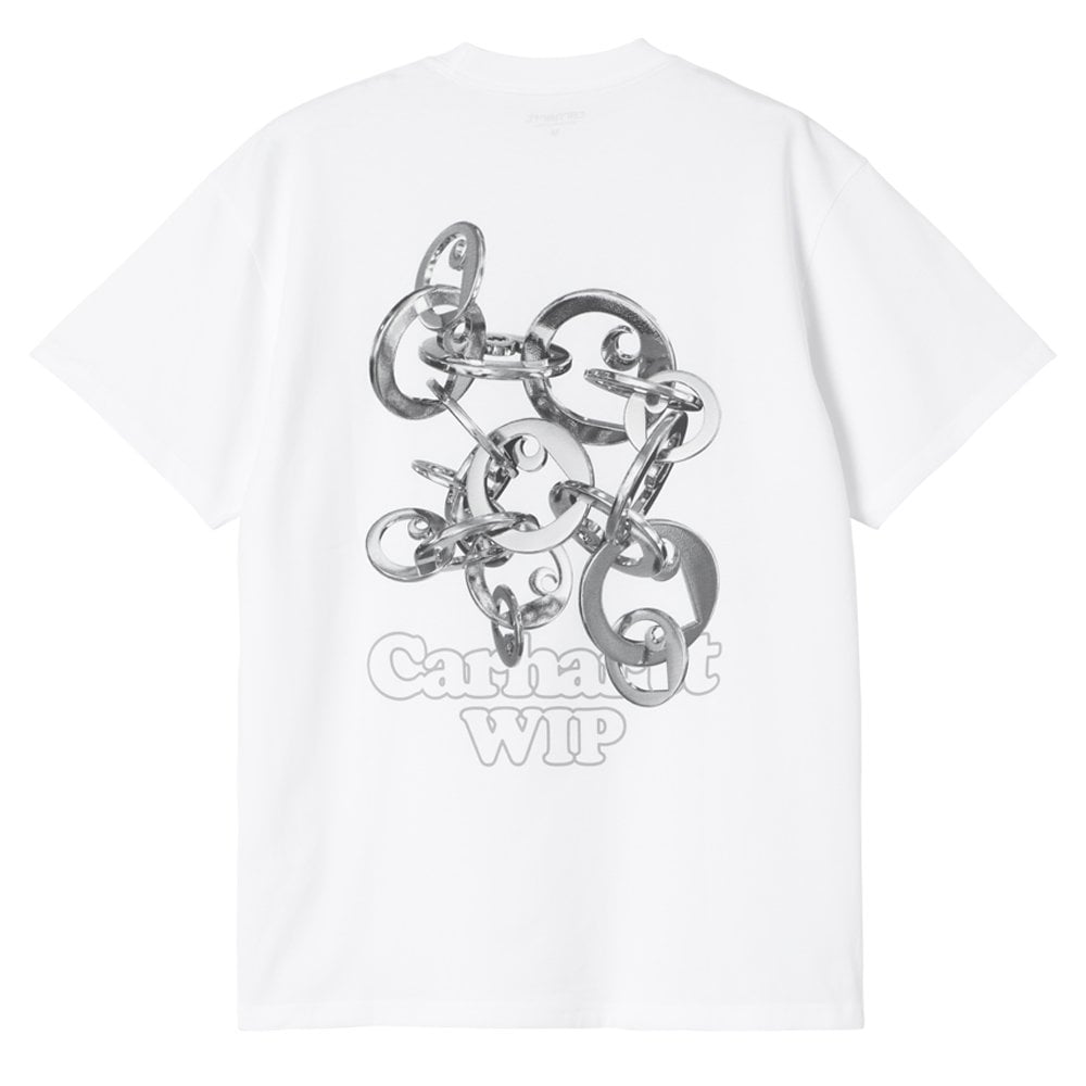 Linked Charms T-Shirt - White/Silver